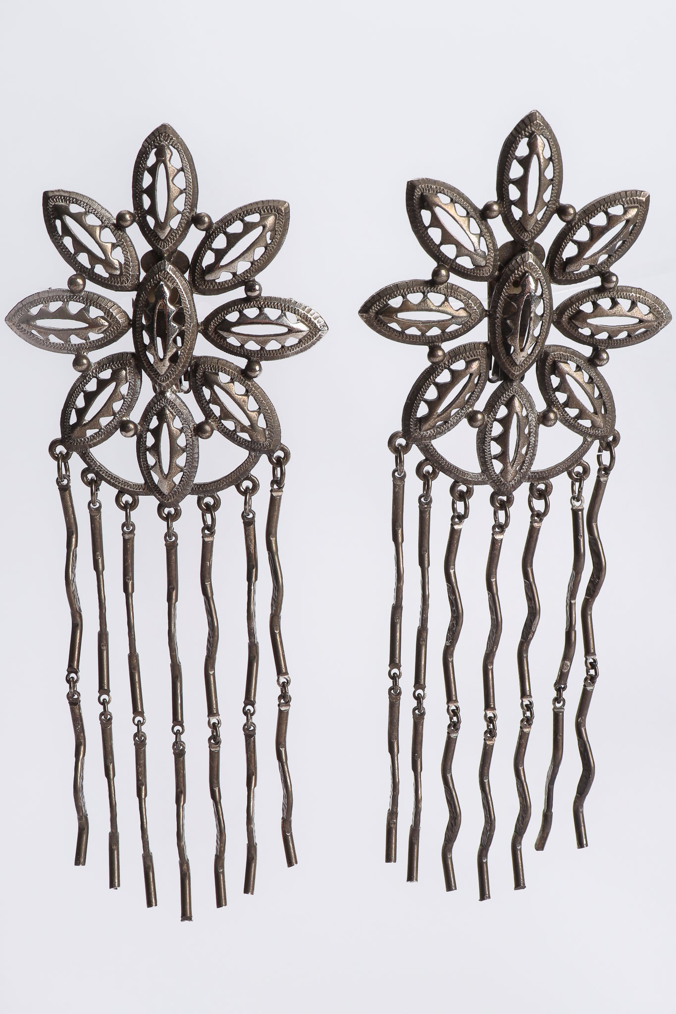 Vintage Yohai Oxidized Flower Fringe Earring at Recess Los Angeles