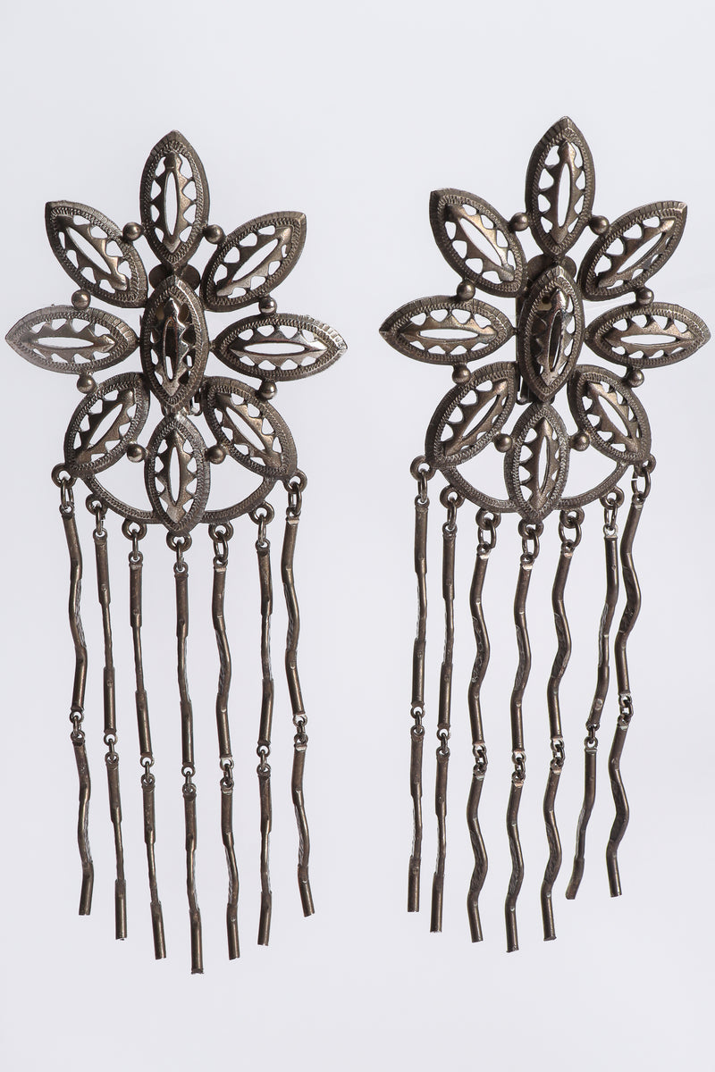 Vintage Yohai Oxidized Flower Fringe Earring at Recess Los Angeles