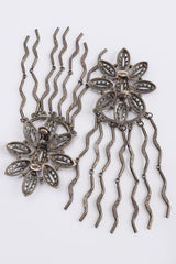 Vintage Yohai Oxidized Flower Fringe Earring backside at Recess Los Angeles