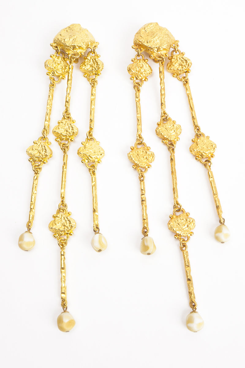 Vintage Yosca XL Gold Nugget Drop Earrings Recess Los Angeles