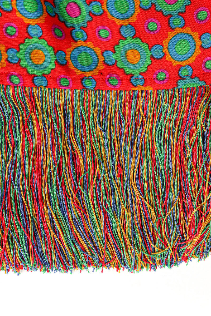 Vintage Yves Saint Laurent 1990 A/W Geo Rainbow Fringe Skirt fringe close @ Recess LA