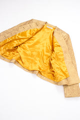 Vintage Yves Saint Laurent YSL Golden Brocade Jacket lining at Recess Los Angeles