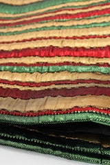 Vintage Yves Saint Laurent Silk Stripe Bolero Jacket fabric detail at Recess Los Angeles