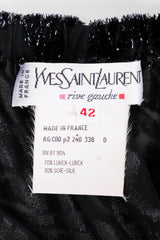 Vintage YSL Yves Saint Laurent Sheer Lamé Peasant Dress label at Recess