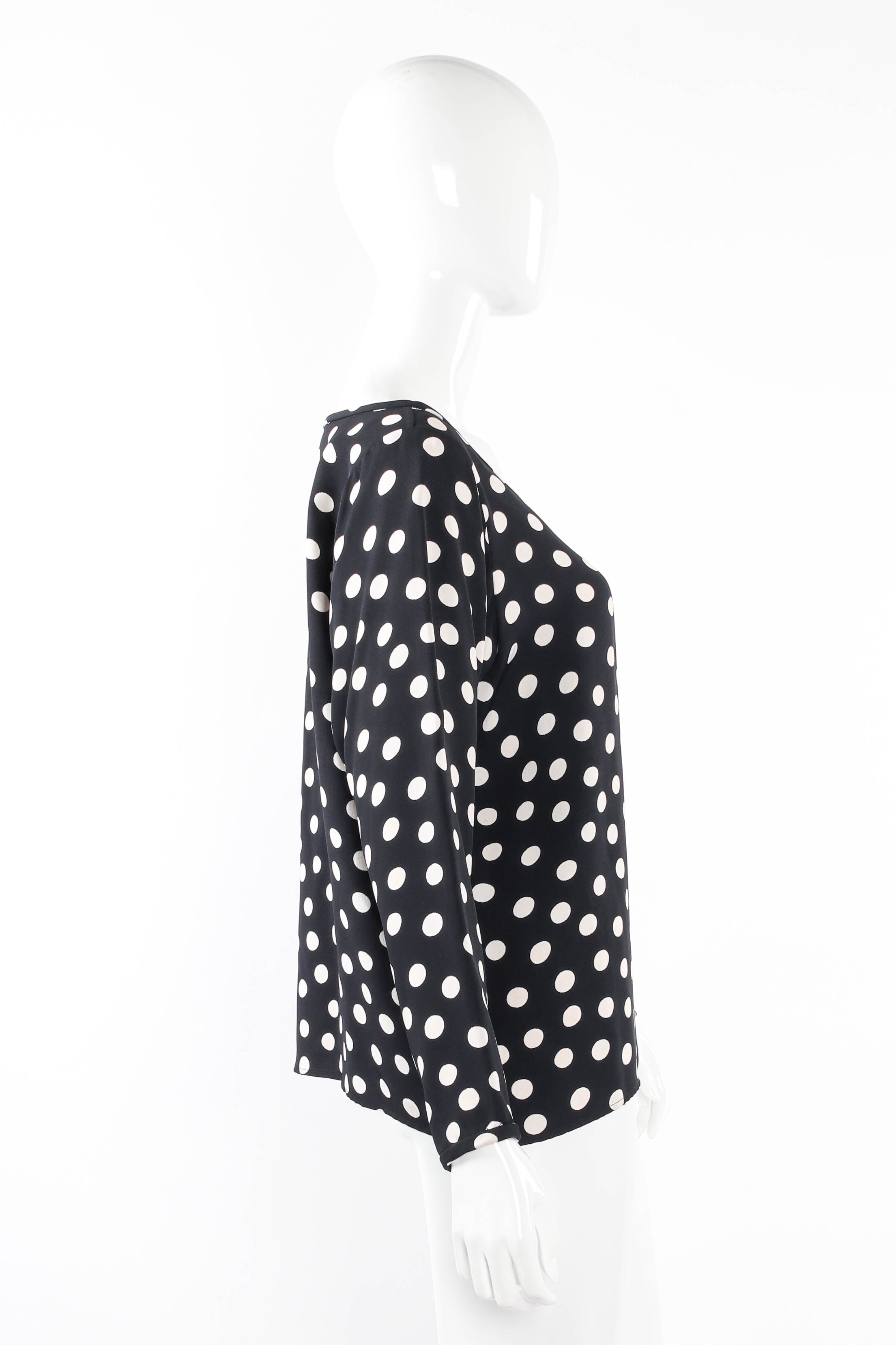 Vintage 1981 S/S YSL Polka Dot Shift Set mannequin top  @ Recess LA