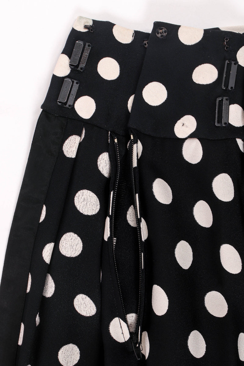 Vintage 1981 S/S YSL Polka Dot Shift Set hook-and-tabs skirt @ Recess LA