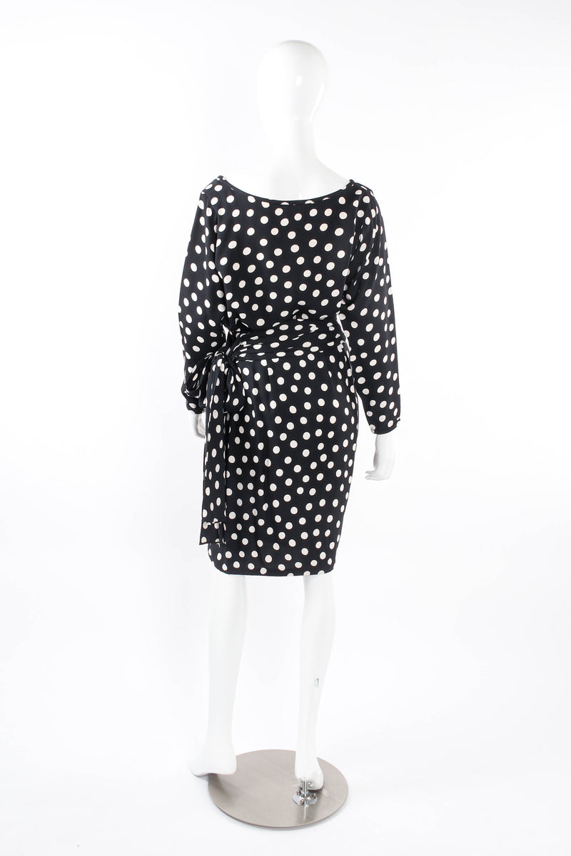 Vintage 1981 S/S YSL Polka Dot Shift Set mannequin back  @ Recess LA