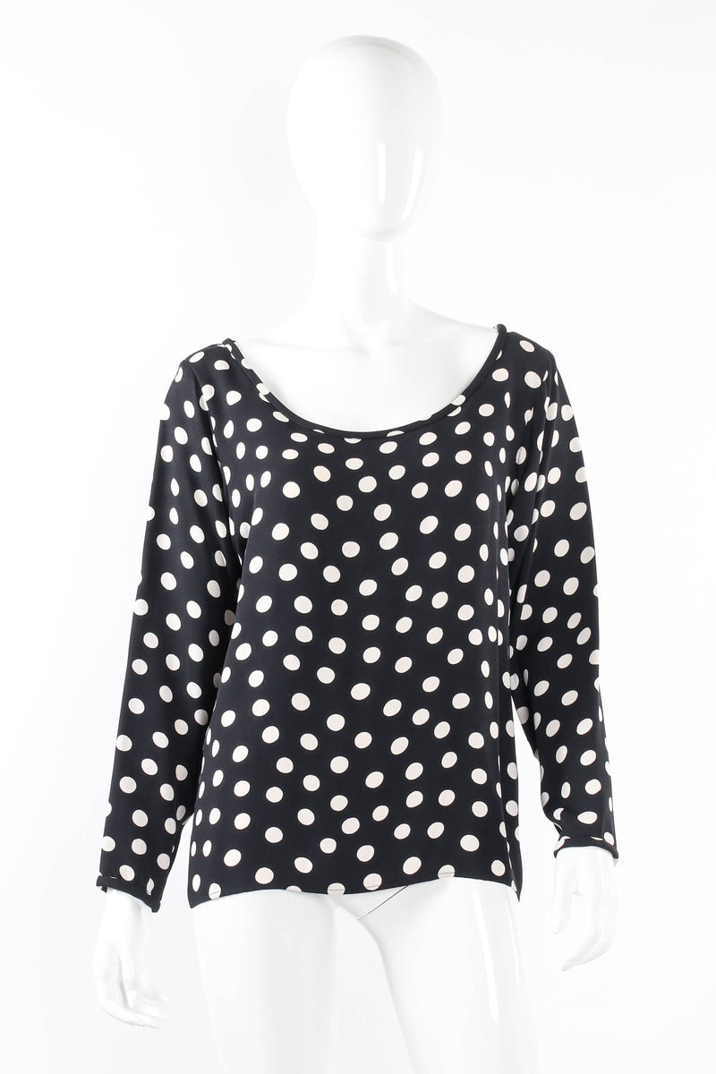 Vintage 1981 S/S YSL Polka Dot Shift Set mannequin top @ Recess LA