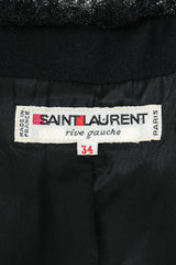 Vintage Yves Saint Laurent YSL Tulle Ruffle Collar Jacket Label  at Recess LA