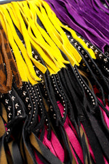 Vintage YSL Yves Saint Laurent Small Emmanuelle Mix Fringe Crossbody Bag detail at Recess LA