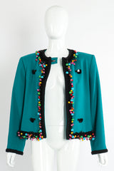 Vintage Yves Saint Laurent YSL Boxy Bon Bon Ornament Jacket on Mannequin open at Recess LA