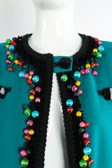 Vintage Yves Saint Laurent YSL Boxy Bon Bon Ornament Jacket on Mannequin neckine at Recess LA