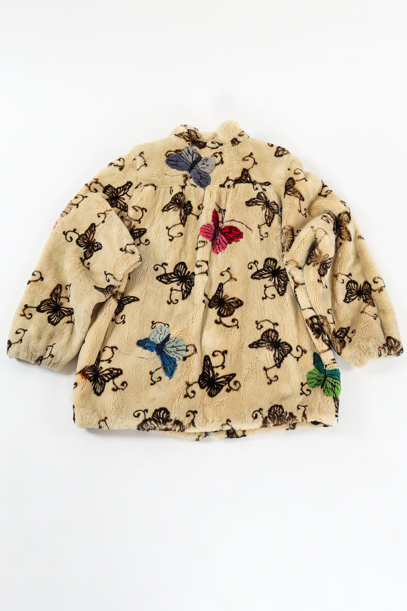 Vintage Zuki Sheared Beaver Butterfly Jacket back flat lay  @ Recess LA