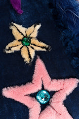 Vintage Zuki Stars Reversible Leather Fur Coat stars and gems@ Recess LA