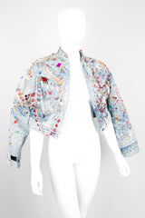 Tony Alamo Rare Embellished Jeweled Crop Denim Jacket