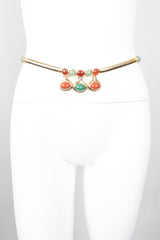 Judith Leiber Hanging Gemstone Teardrop Stretch Belt