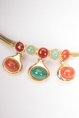 Judith Leiber Hanging Gemstone Teardrop Stretch Belt