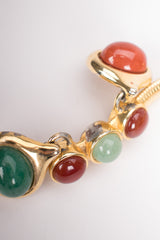 Judith Leiber Hanging Gemstone Teardrop Stretch Belt