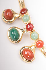 Judith Leiber Hanging Gemstone Teardrop Stretch Belt