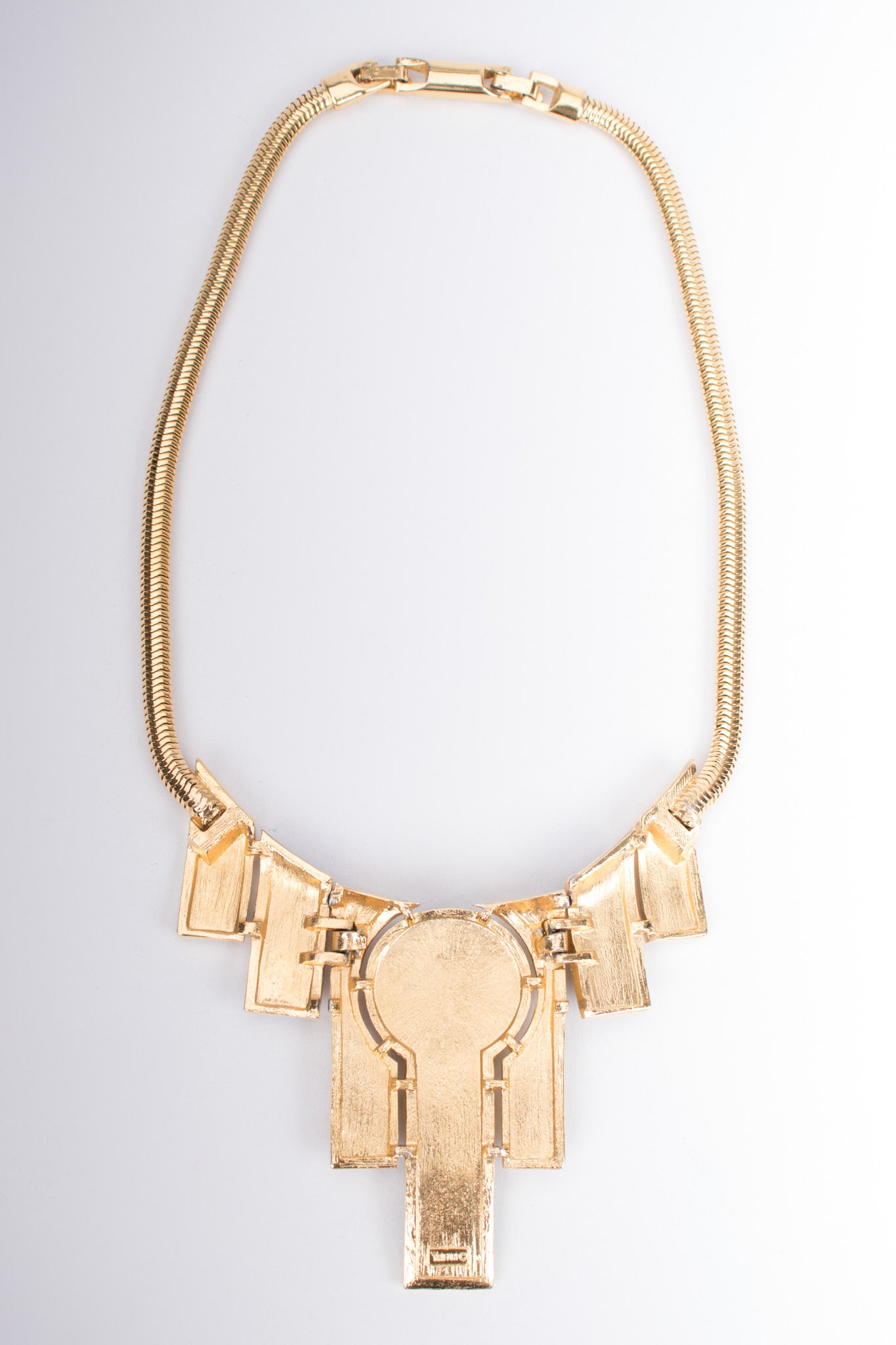 Trifari Art Deco Geometric Empire Collar Necklace