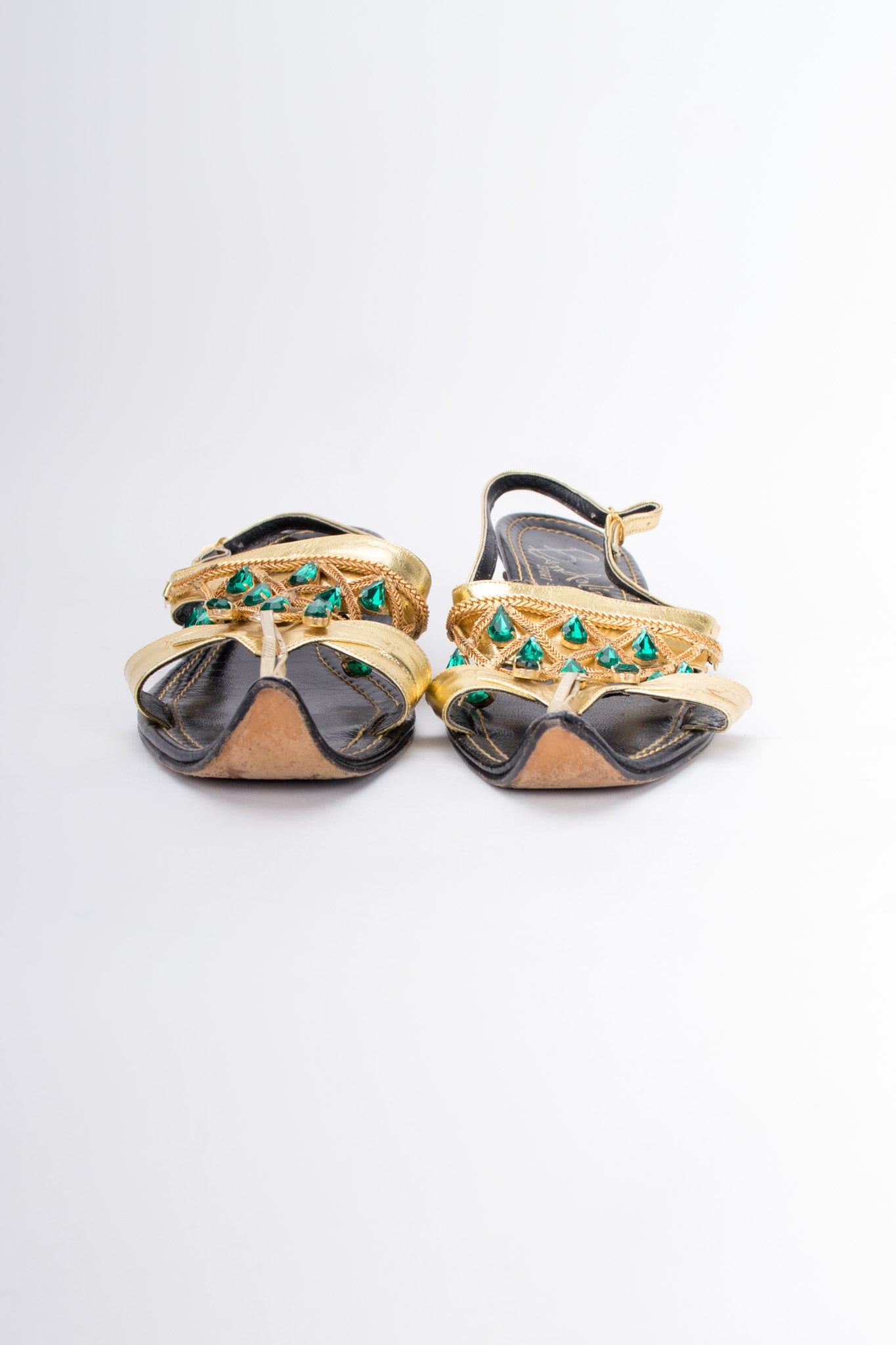 Bandolinos Vintage Jeweled Moroccan Babouche Slingback Sandals