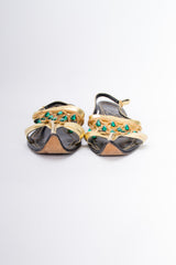 Bandolinos Vintage Jeweled Moroccan Babouche Slingback Sandals