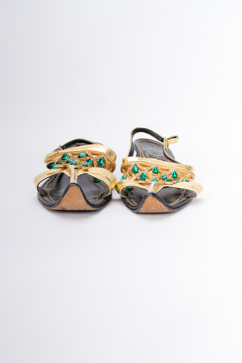 Bandolinos Vintage Jeweled Moroccan Babouche Slingback Sandals