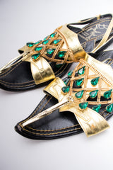 Bandolinos Vintage Jeweled Moroccan Babouche Slingback Sandals