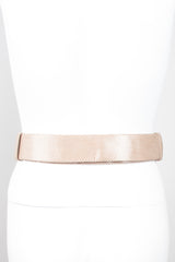 Judith Leiber Scrolled Statement Baroque Buckle Lizard Belt