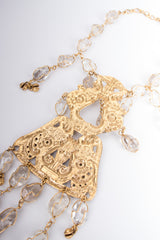 Accessocraft Byzantine Quartz Drop Plate Necklace