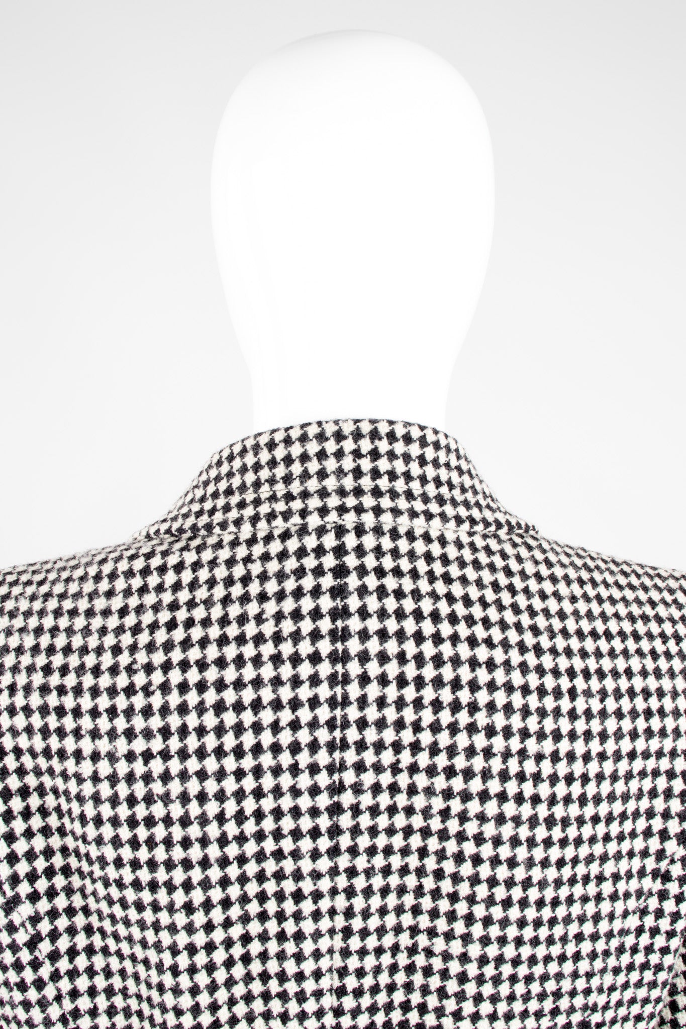 Chanel Wool Houndstooth Hook Front Jacket Blazer