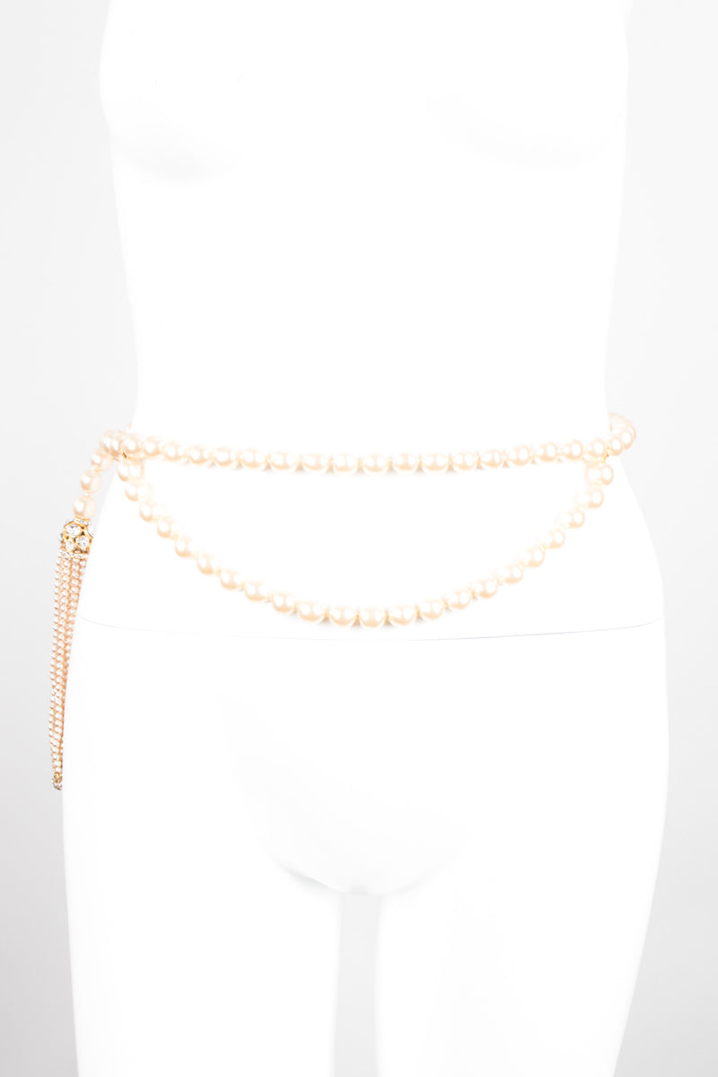 Chanel Signature Pearl Tassel Belt Necklace