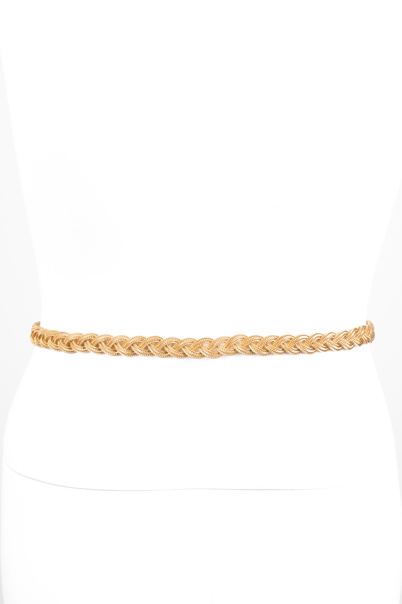 Chanel Thin Braided Leather Chain Charm Belt