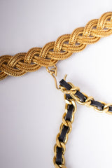 Chanel Thin Braided Leather Chain Charm Belt