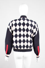 Ellen Tracy Silk Checker Gucci Bomber Jacket