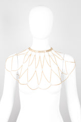 Vintage Crystal Body Chain Collar Wedding Capelet