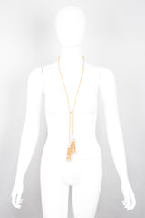 Vintage Crystal Tassel Wrap Necklace Belt