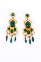 Vintage William de Lillo Egyptian Revival Stone Earrings front flat @ Recess LA