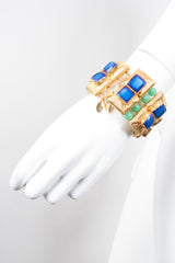 William de Lillo Vintage Jeweled Cuff Stretch Bracelet