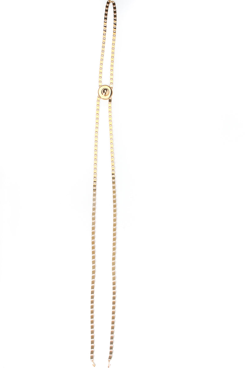 Vintage Gold Disc Body Chain Harness Flat Front at Recess LA