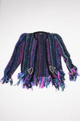 Estelle Vintage Braided Rag Fringe Chenille Jacket