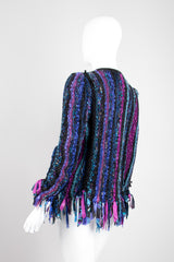 Estelle Vintage Braided Rag Fringe Chenille Jacket