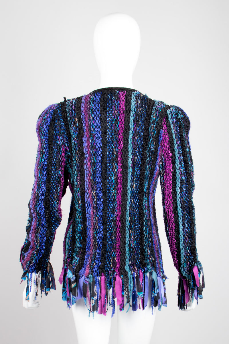 Estelle Vintage Braided Rag Fringe Chenille Jacket