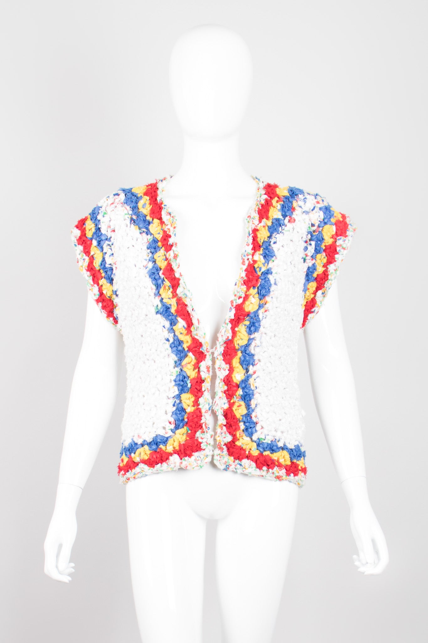 Estelle Braided Rag Primary Rainbow Vest