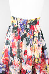 Fanée Floral Bloom Expressionist Painting Midi Skirt