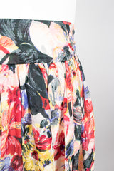 Fanée Floral Bloom Oil Painting Midi Skirt