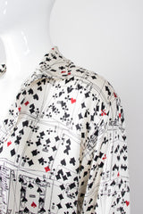 Salvatore Ferragamo Vintage Decked Out Playing Card Silk Shirt