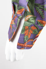 Salvatore Ferragamo Cropped Silk Print Tie Blouse