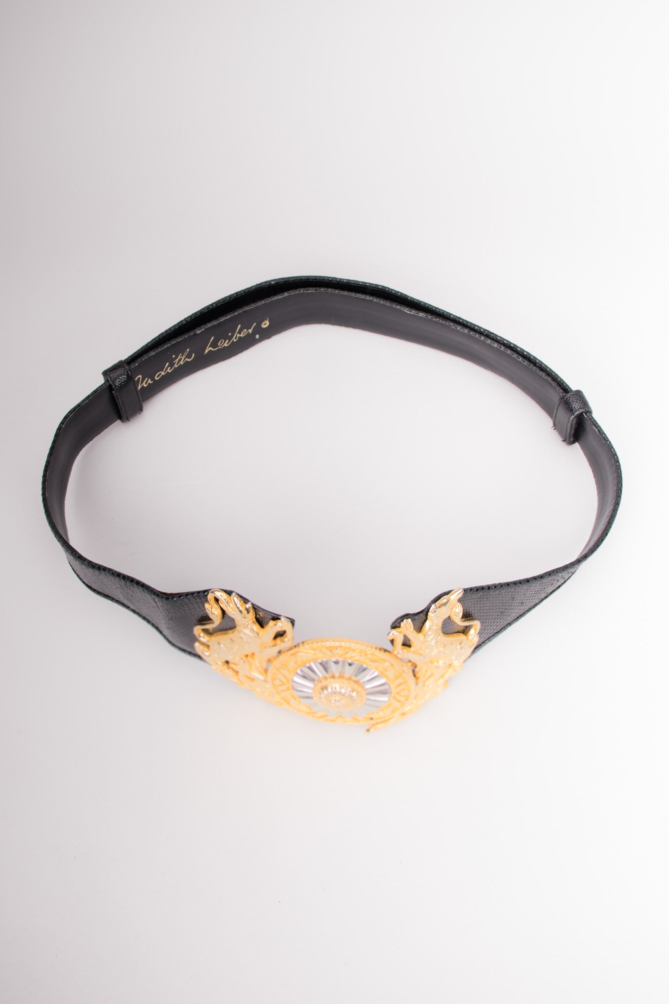 Judith Leiber Foo Dogs Lion Xoloitzcuintli Lizard Medallion Belt