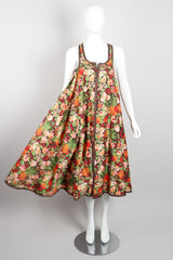 Bernard Perris Summer Fruits Peaches Trapeze Dress